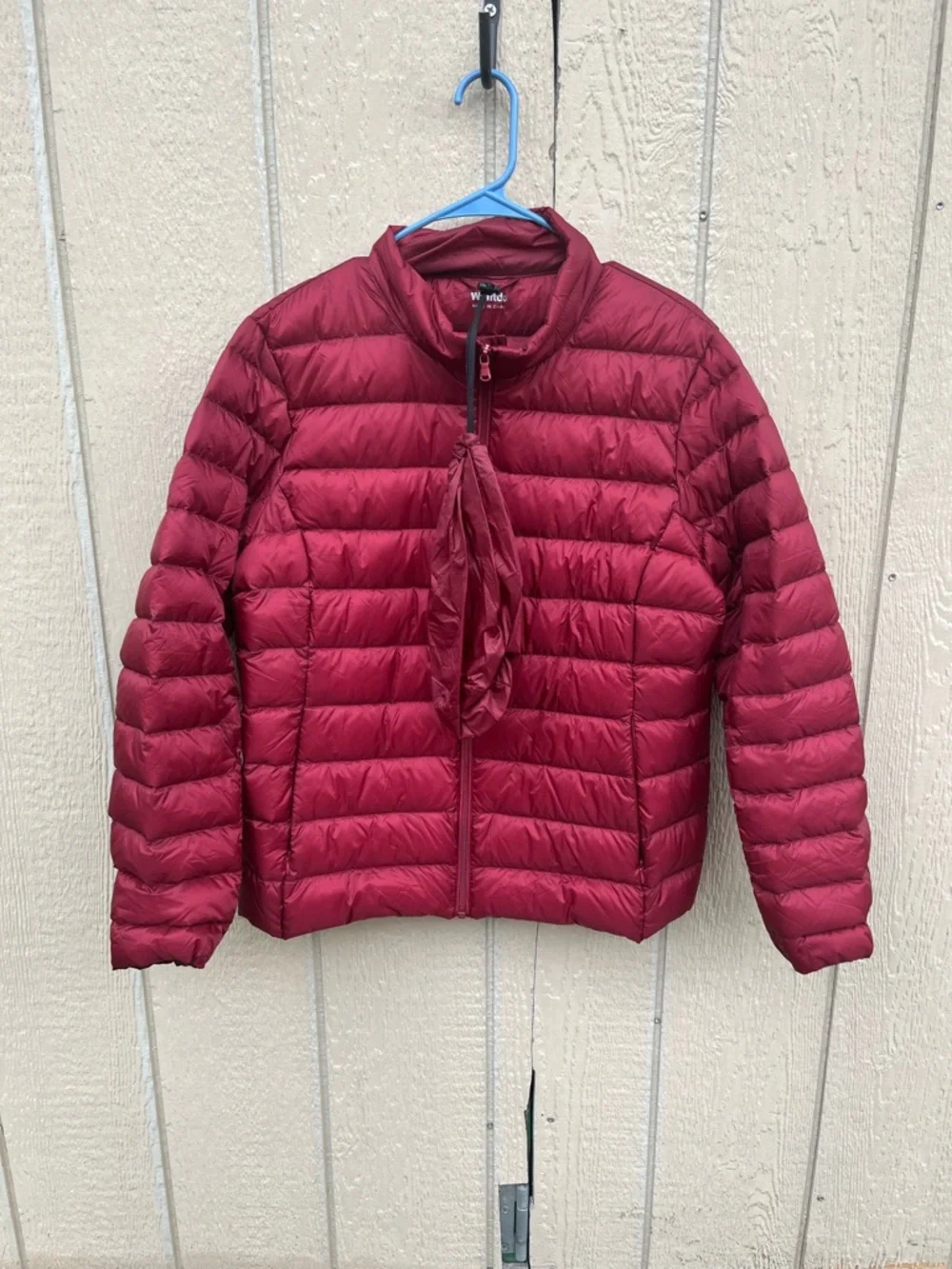 Wantdo‎ Womens Large Packable Down Jacket Short Lightweight Red Jacket
